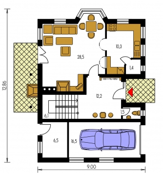 Floor plan of ground floor - EXCLUSIV 240